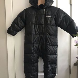 COLUMBIA black winter one-piece puffer 18-24 mo.s